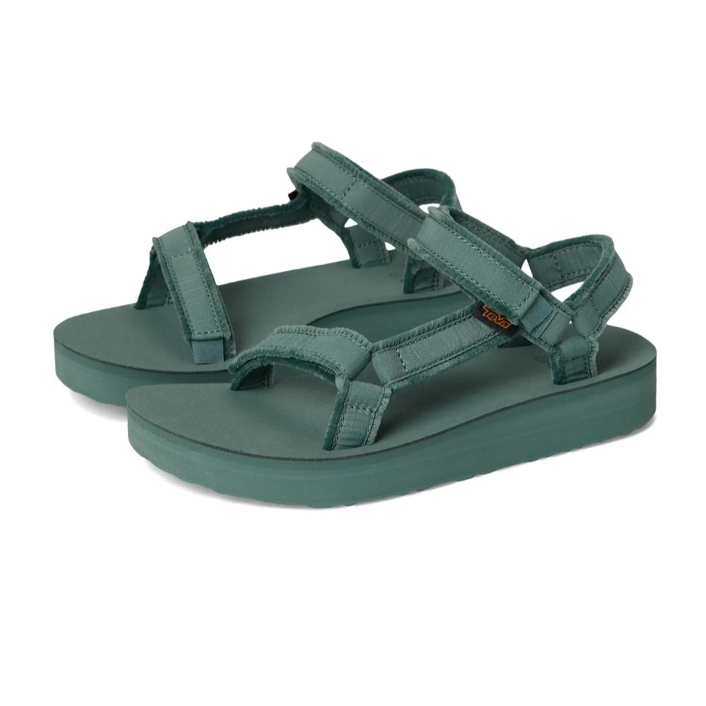 NEW Teva Midform Universal Canvas Sandals in Silver Pine